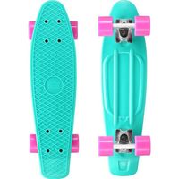 STAR-SKATEBOARDS | Skateboard 60 mm | Vintage Cruiser Board | pour enfants de 8 ans | garçons et filles | Turquoise & Berry