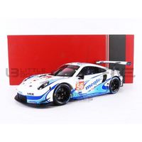 Voiture Miniature de Collection - IXO 1/18 - PORSCHE 911 RSR - Le Mans 2020 - White / Blue - LEGT18059