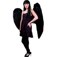 Maxi ailes d'ange plumes noires - Adulte Femme - 120x120 cm - Intérieur - Plumes
