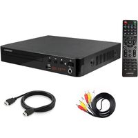LP-099 Lecteur DVD Compact pour Téléviseur, Lecteur CD DVD avec Sortie HDMI/AV et Entrée USB/MIC, Prise en Charge HD 1080P