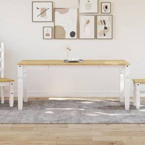 TABLE À MANGER SEULE FR Table à manger Corona blanc 180x90x75 cm bois m
