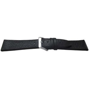 Bracelet De Montre WOCCI En Cuir Véritable – Largeur 12mm, Boucle Argentée, Bleu Foncé