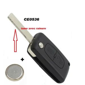 Coque cl/é plip t/él/écommande bouton Phare Peugeot 107 207 307 308 Avec rainure