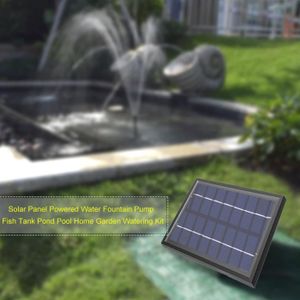 FONTAINE DE JARDIN Pompe à eau de panneau solaire de pompe d'étang solaire, kit de pompe solaire, 200L / h 7,09 x 4,72 pouces Pas besoin d'autre