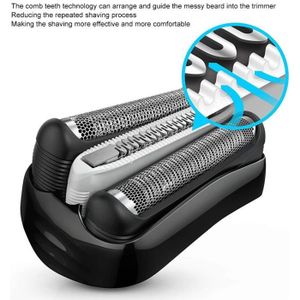 Grille De Rasoir De Rechange Pour Braun 3000 Interface - Nickel Argenté - Neuve