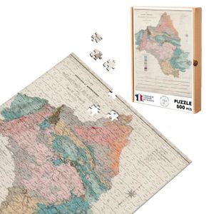 PUZZLE Puzzle Classique 500 pièces Aveyron Carte Géologique Département Carte Ancienne France Région
