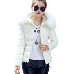 doudoune blanche femme fourrure
