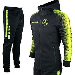 Ensemble de vêtements Ensemble jogging MERCEDES AMG noir fluo SURVETEMENT