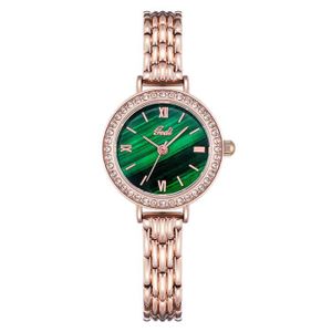 MONTRE SHARPHY Montre femme quartz diamant bracelet en acier étanche vert or rose chiffres romains mode