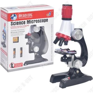Red Okuyonic Microscope Scientifique de Jouet éducatif d'enfant de Microscope d'enfants de 100X-400X-1200X