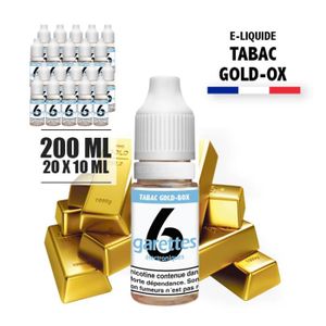 E-liquide 200ML saveur TABAC GOLD BOX avec 11MG de nicotine (e-liquide id : PROD2323) - (20x10ML) - Cdiscount Au quotidien E-liquide 200ML saveur TABAC GOLD BOX avec 11MG de nicotine (e-liquide id : PROD2323) - (20x10ML) - Cdiscount Au quotidien