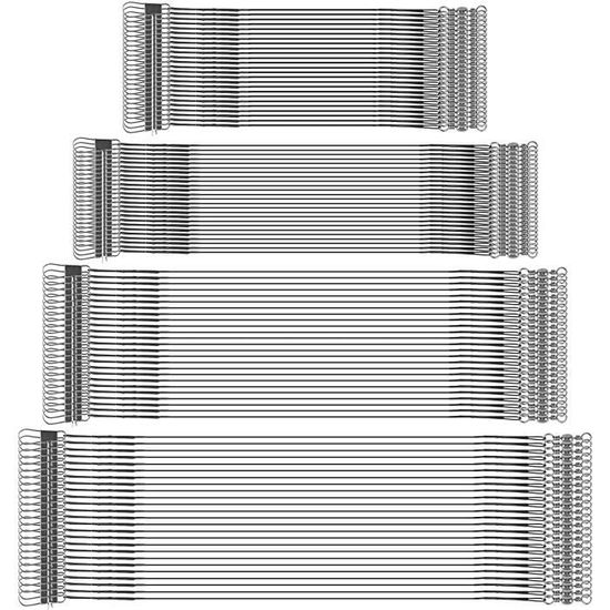 40 Bas De Ligne En Acier Inoxydable – 4 Tailles (6/8/10/12 Pouces) – Avec émerillon Et Mousqueton – Pour Pêche Brochet, Sandre, Eau Douce/salée – Résistance 40 Lb