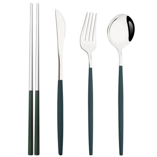 Classique 24 pièces en acier inoxydable ensemble de couverts lave-vaisselle cuil