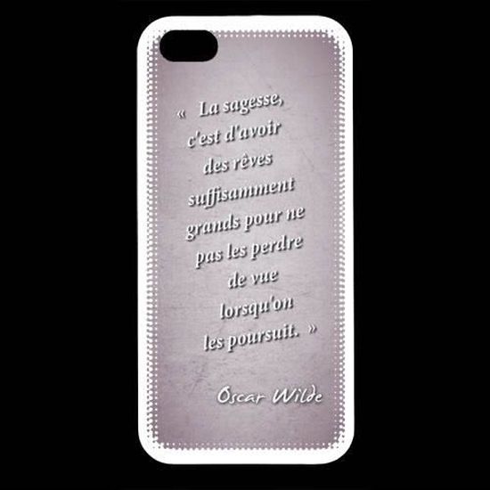 Coque Iphone 5 Sagesse Reves Rose Citation Oscar Wilde Rigide 100 Made In France Achat Coque Bumper Pas Cher Avis Et Meilleur Prix Cdiscount