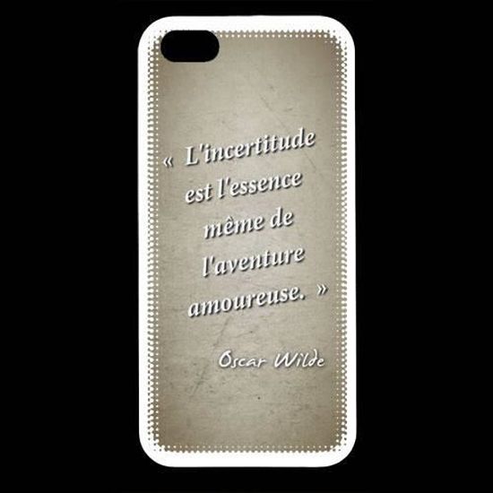 Coque Iphone 5 Incertitude Amour Sepia Citation Oscar Wilde Rigide 100 Cdiscount Telephonie