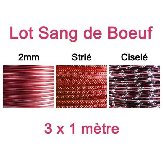 Lot Fil Alu Sang De Boeuf 2mm 3 X 1m Achat Vente Fil Tour De Cou Lot Fil Alu Sang De Boeuf 2mm Cdiscount