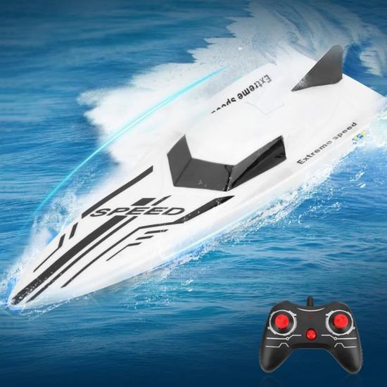 Drone Mini RC bateau électrique ABS 2.4G télécommande 4 canaux d'eau pour enfants (Blanc 100A4) - RUI-YES