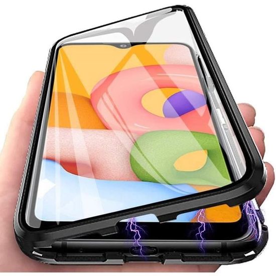 Housse Magnétique 360° En Verre Trempé Pour Smartphone - Protection Complète, Charge Sans Fil Compatible