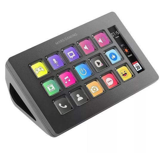 Control Deck MSD-Neo Avec 15 Touches LCD – Molette, écran De Monitoring, Calculatrice, Pour Streamers Et Productivité Sur PC/Mac
