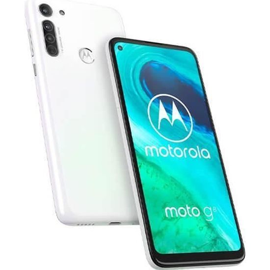 Motorola Moto G8 4 Go / 64 Go Blanc (Blanc Perle) Double SIM XT2045-2 Capturez des panoramas ultra-larges, des gros plans étonnants