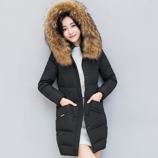 Manteau D'hiver Femmes Faux Fourrure De Vison Splice Épais Rembourré