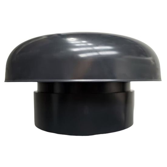 Chapeau de ventilation en PVC avec moustiquaire intégré - OUTILE - Ø 100 mm - Gris ardoise