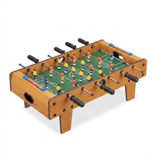 Relaxdays – Mini Babyfoot De Table 69 X 37 Cm – 6 Barres, 3 Joueurs Par Barre – Compteur 0-9 – Pour Enfants Et Adultes – Jeu De Voyage – Vert Et Marron