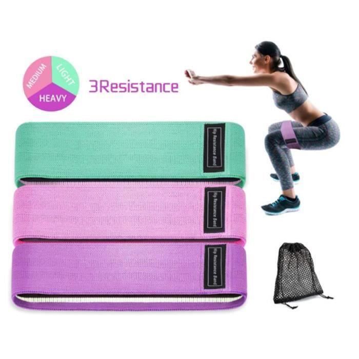 Bande de résistance élastique - BeGrit - Lot de 5 - Couleurs codées - Fitness - Musculation - Sport