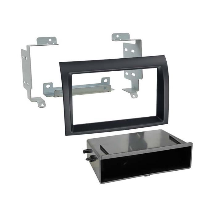 Adaptateur de façade 2-DIN avec vide poche Fiat Ducato > noir