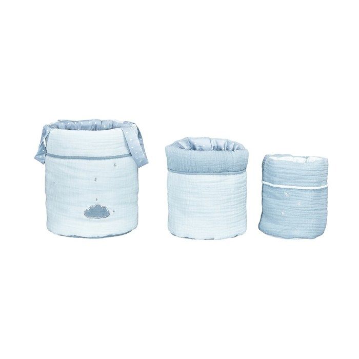 Lot de 3 panières gigognes Sauthon Lily Mint