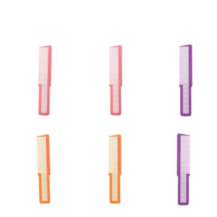 BROSSE MANUELLE - PEIGNE 6pcs peignes à dessus plat