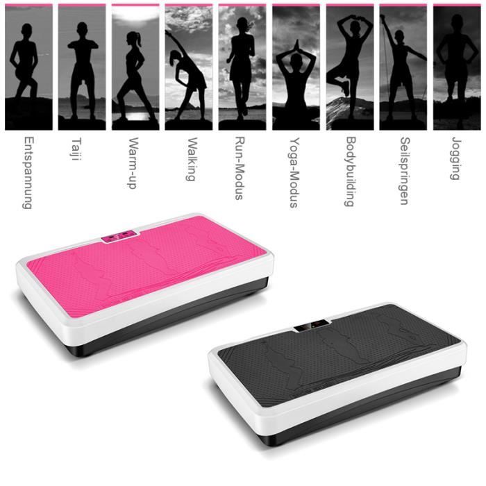 Fitness Plateforme Vibrante et Oscillante Ultra Slim - Perte de Poids & Brûleur de Graisses à la Maison Rose