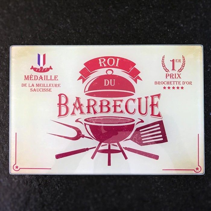 Planche a decouper en verre - ROI DU BARBECUE