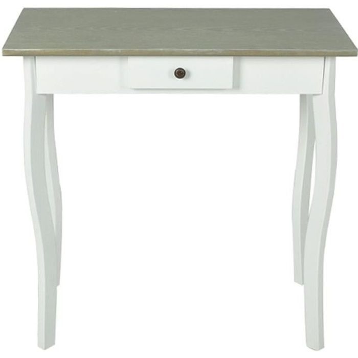 Table console Table d’entrée Bout de Canapé Table Café MDF Blanc et marron grisâtre