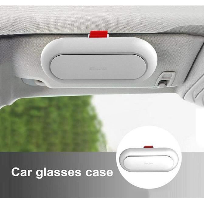 Étui à Lunettes de Voiture, Support de Lunettes de Soleil Extensible pour Pare-Soleil, Multifonction Boîte de Verres de Pare-Soleil