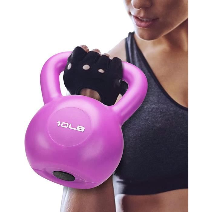 Midvalley Poids Kettlebell 2021 avec revêtement en vinyle Poids : 5, 10, 15, 9,1 kg Poids Kettlebells pour la maison, la gym, la59
