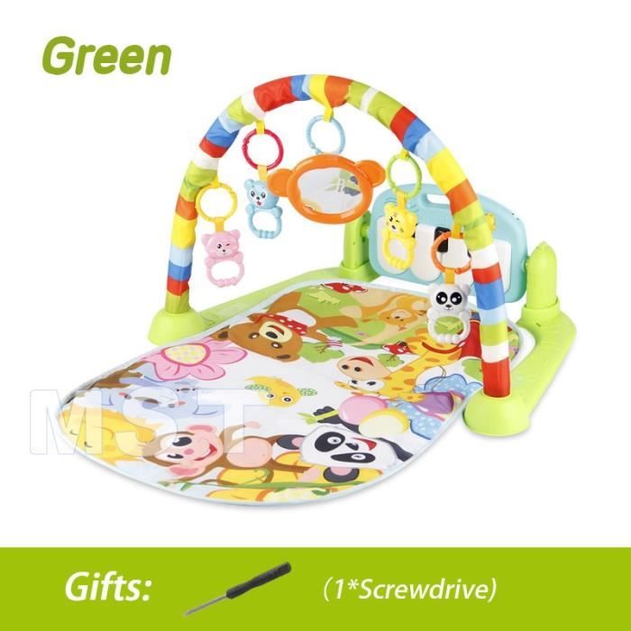 Tapis d'éveil,Musical bébé jouets tapis de jeu enfant tapis éducatif tapis avec Piano clavier Animal gymnase - Type Vert clair