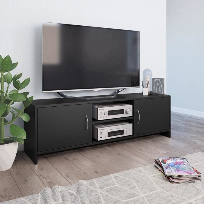 GES Meuble TV Noir 120 x 30 x 37,5 cm Aggloméré★1