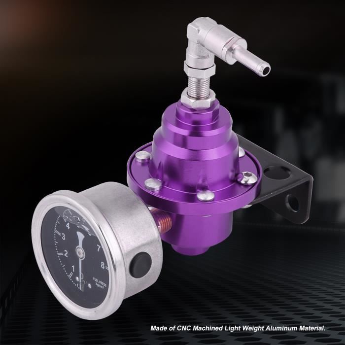 Cikonielf Régulateur de pression de carburant Kit de jauge d'huile de régulateur de pression de carburant réglable 1: 1 universel