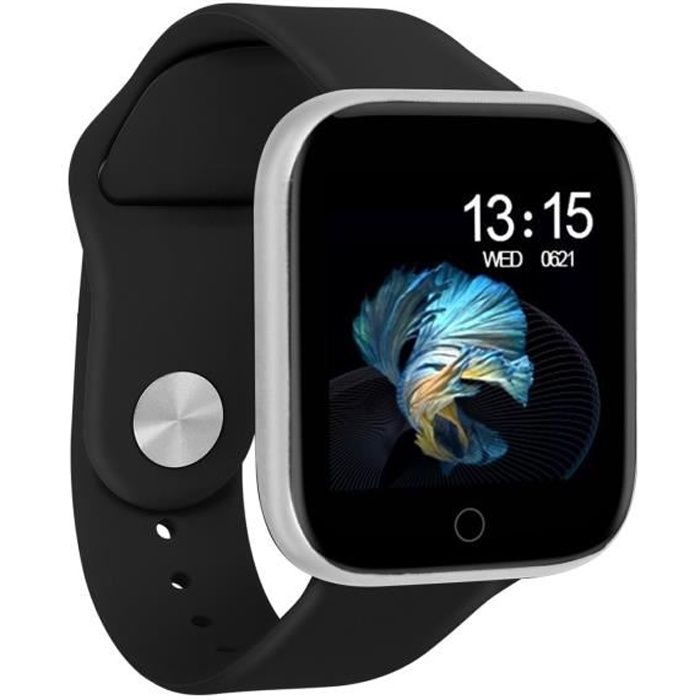 Montre Connectée Bluetooth Android / iOs Tracker d'activité Étanche IP67 Noir