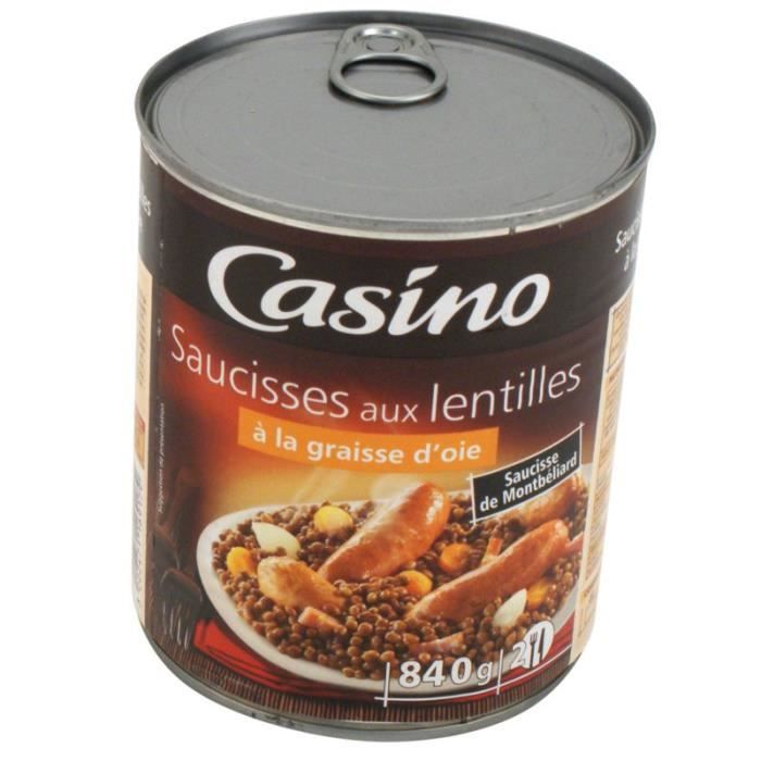 Saucisses aux lentilles à la graisse d'oie - 840g