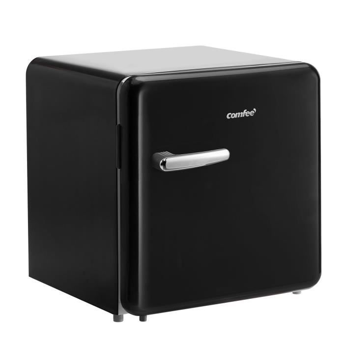 Comfee RCD50DK1RT(E) Mini Réfrigérateur Rétro 47L L48.5 x H50 x P49cm 41dB-Noir[Classe énergétique F]