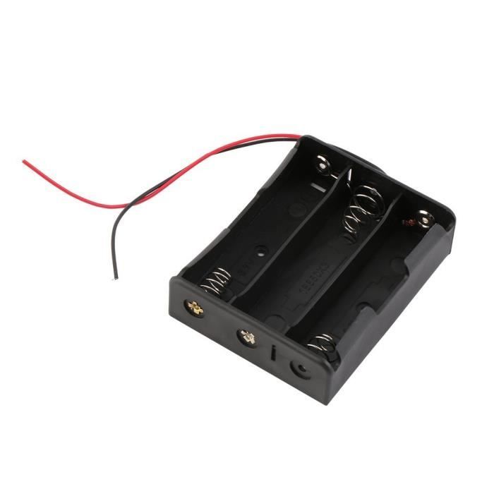 Support de batterie piles de stockage de 3 places 18650 3.7V avec fils conducteurs