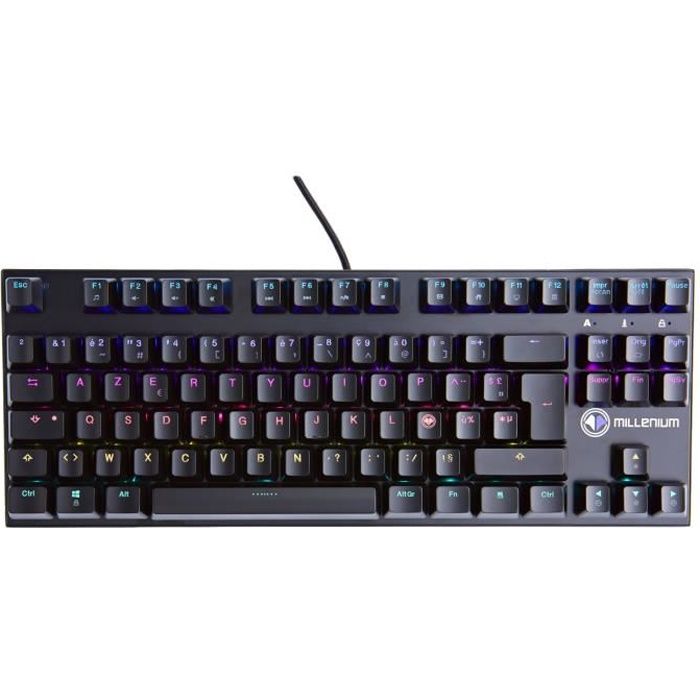 Clavier Gaming Millenium Mécanique TKL MT2 Mini - RGB - Switch Rouge - Driver Software - AZERTY