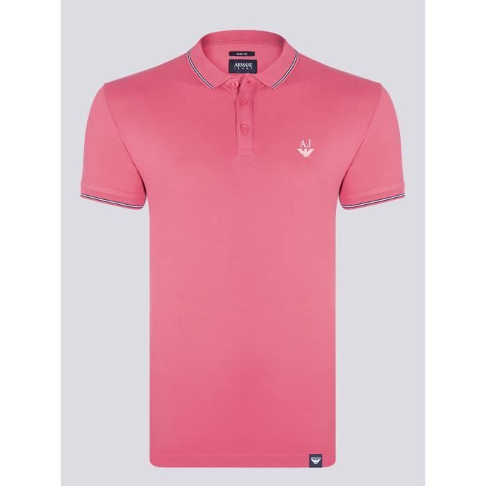 ARMANI JEANS Homme Polo Rose Slim Fit