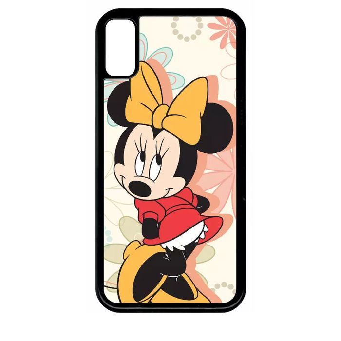 Coque iphone xs - disney minnie timide - noir