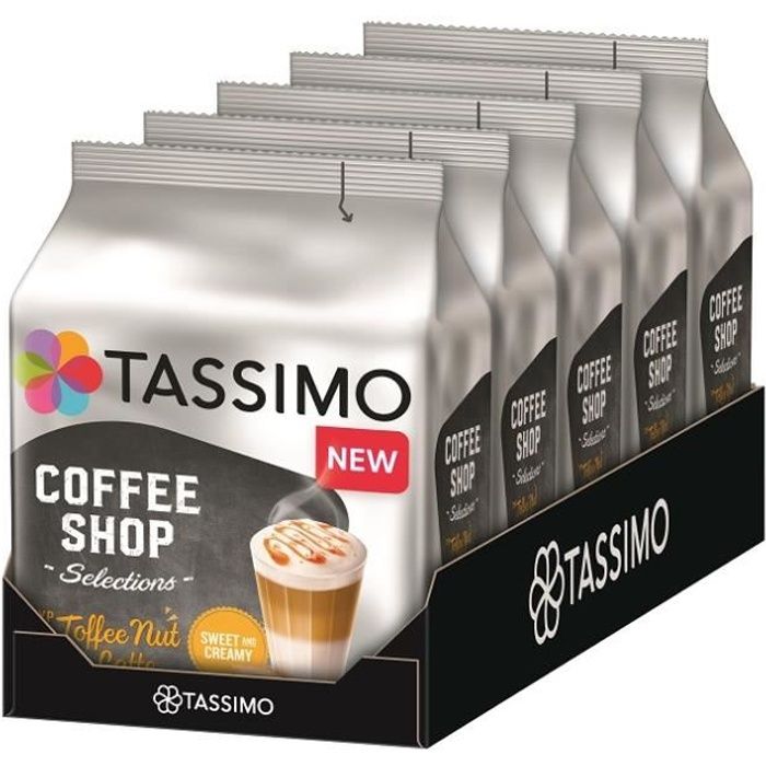TASSIMO Coffee Shop Selections Toffee Nut Latte 5 x 8 Dosettes