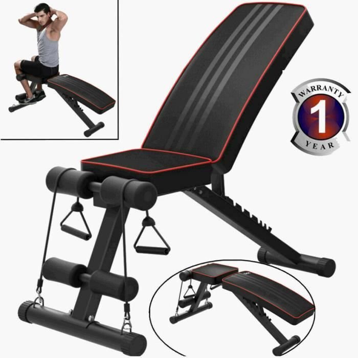 YOLEO Banc de Musculation Multifonction--Fitness/Pliable/Inclinable/Sit-ups
