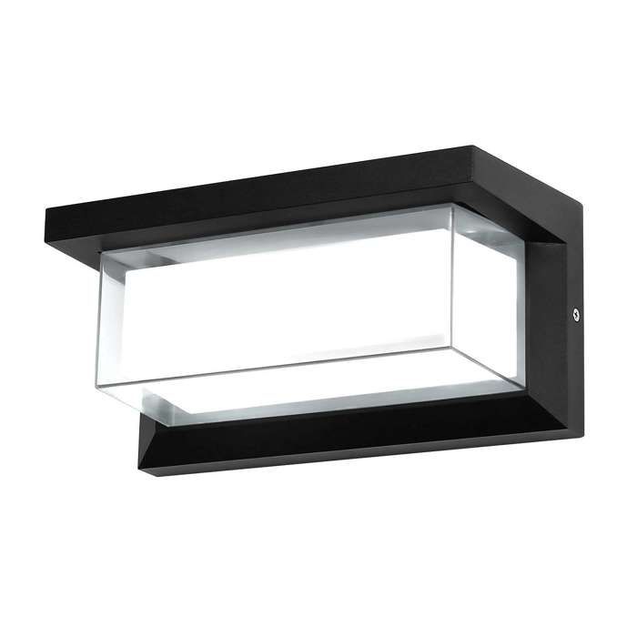 Lightess Applique Murale Extérieur LED 18W IP66 - Étanche Aluminium Noir Blanc Froid [Classe G]