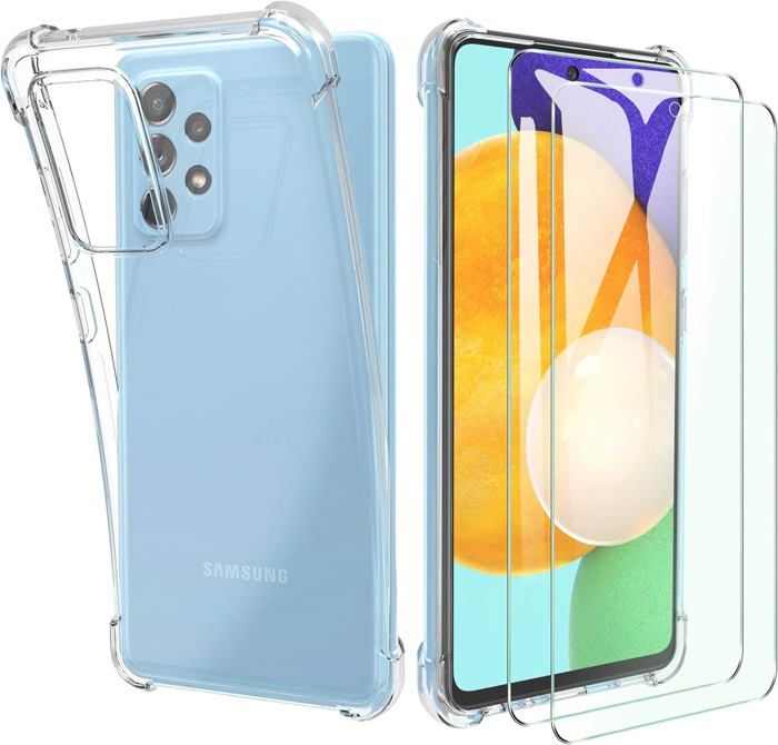 Coque Honor X6B Avec 2 Verres Trempés - Étui Silicone Souple Anti-Rayures - Protection Complète (Transparent)